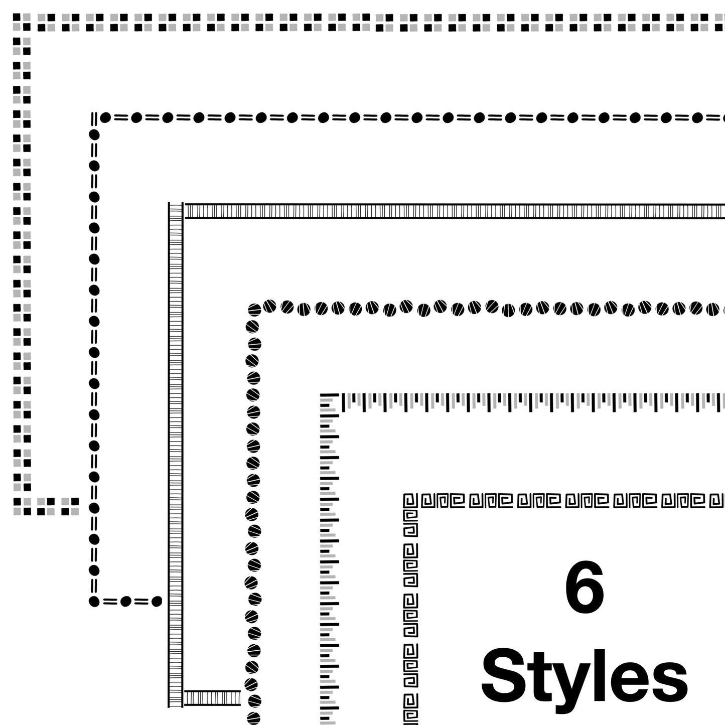 Widescreen Border Clipart Set 4 - Colorful - Google Slides and PowerPoint