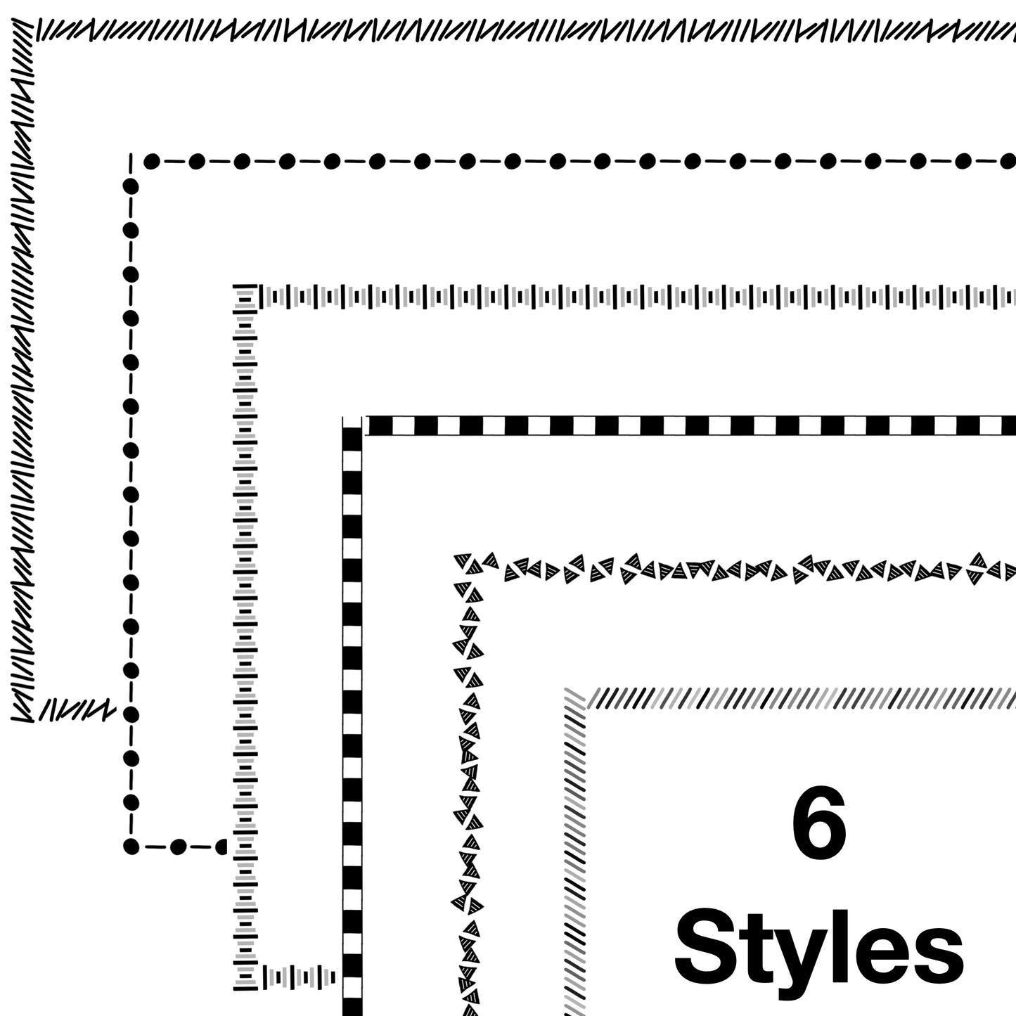 Widescreen Border Clipart Set 7 - Colorful - Google Slides and PowerPoint