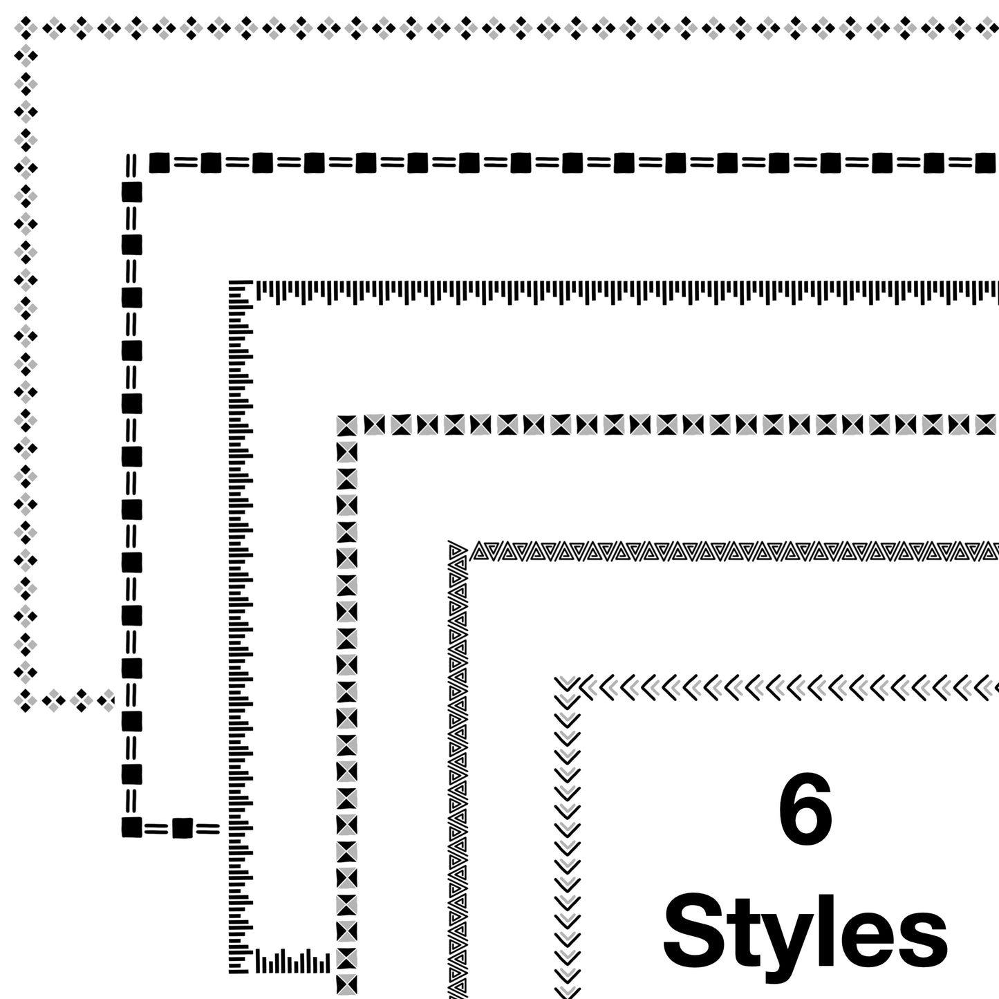 Widescreen Border Clipart Set 6 - Colorful - Google Slides and PowerPoint