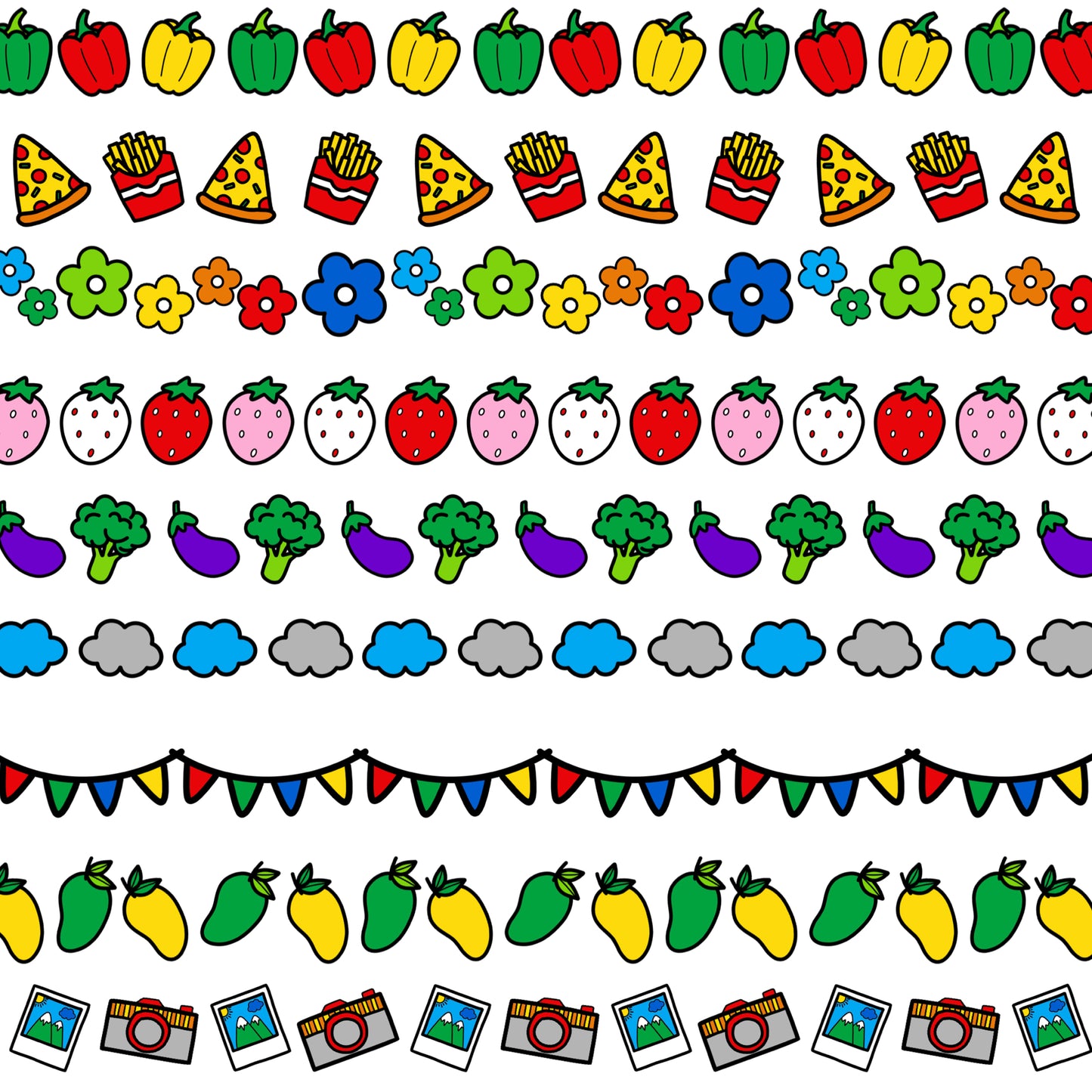 Border Clipart Set 12 - Page Borders and Frames