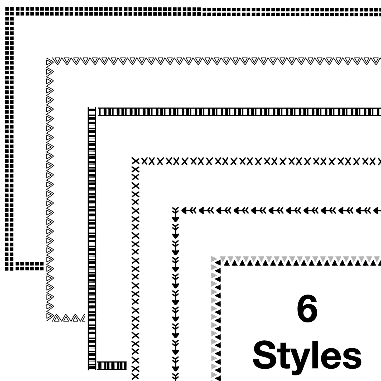 Widescreen Border Clipart Set 5 - Colorful - Google Slides and PowerPoint