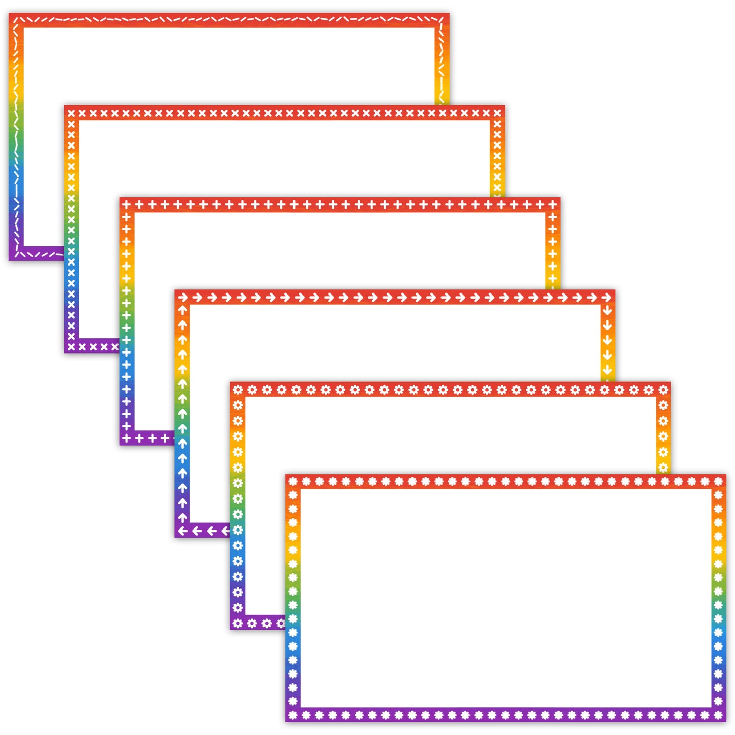 Widescreen Border Clipart Set 38 - Rainbow - Google Slides & PowerPoint