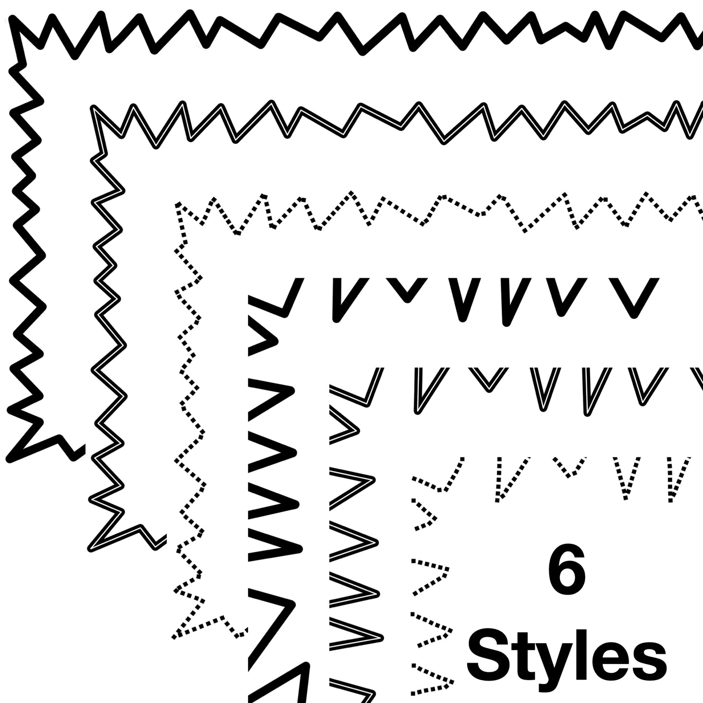 Widescreen Border Clipart Set 36 - Colorful Zigzag - Google Slides & PowerPoint