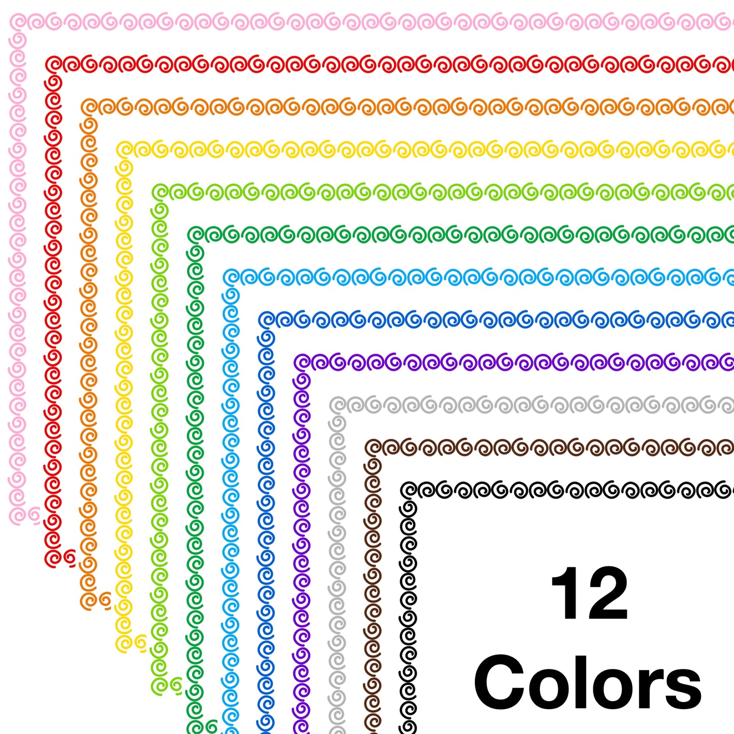 Widescreen Border Clipart Set 1 - Colorful - Google Slides and PowerPoint