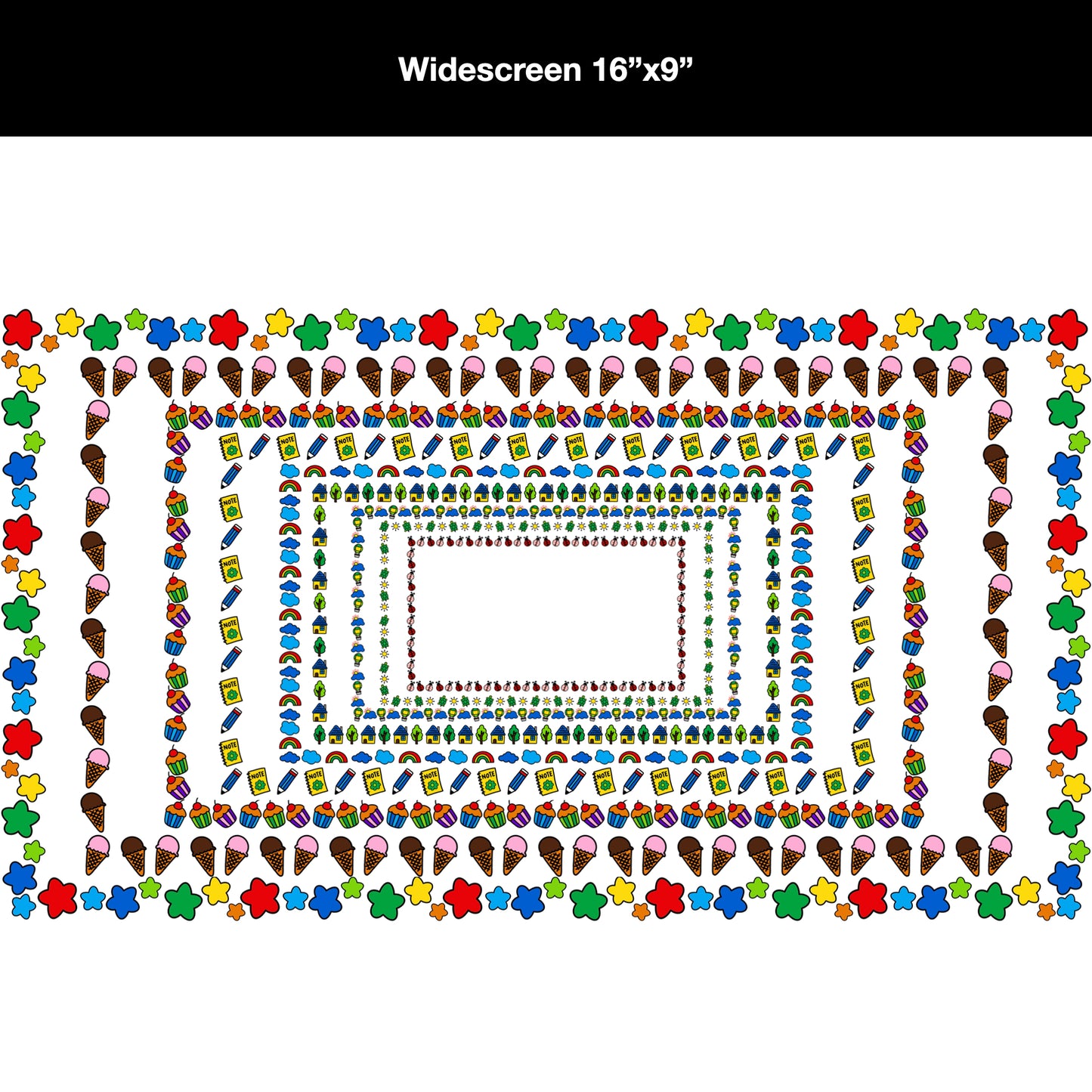 Widescreen Border Clipart Set 10 - Google Slides and PowerPoint
