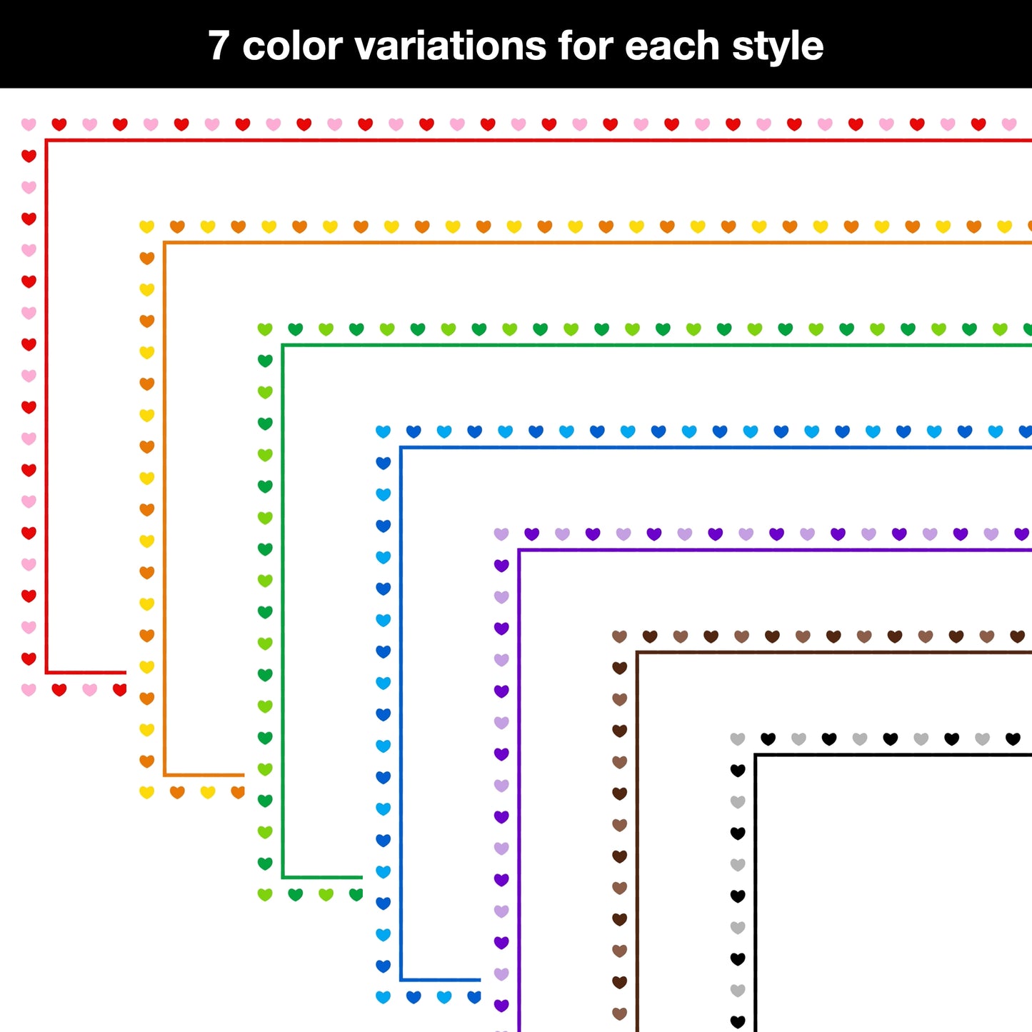 Widescreen Border Clipart Set 66 - Colorful - Google Slides and PowerPoint