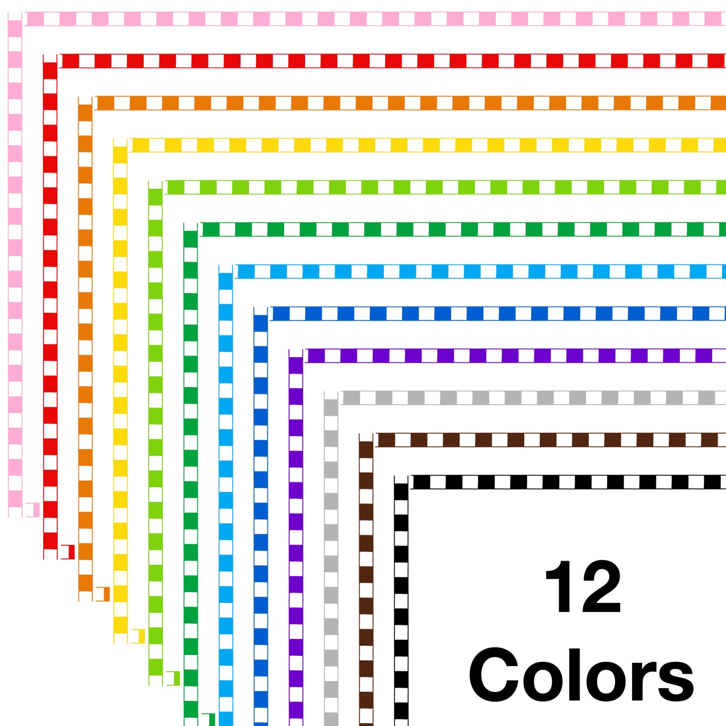 Widescreen Border Clipart Set 7 - Colorful - Google Slides and PowerPoint