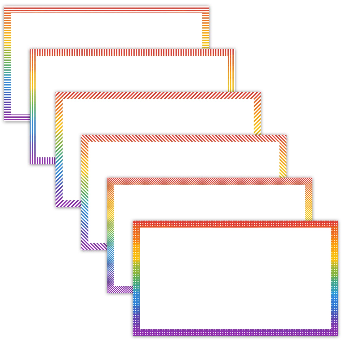 Widescreen Border Clipart Set 49 - Rainbow - Google Slides & PowerPoint