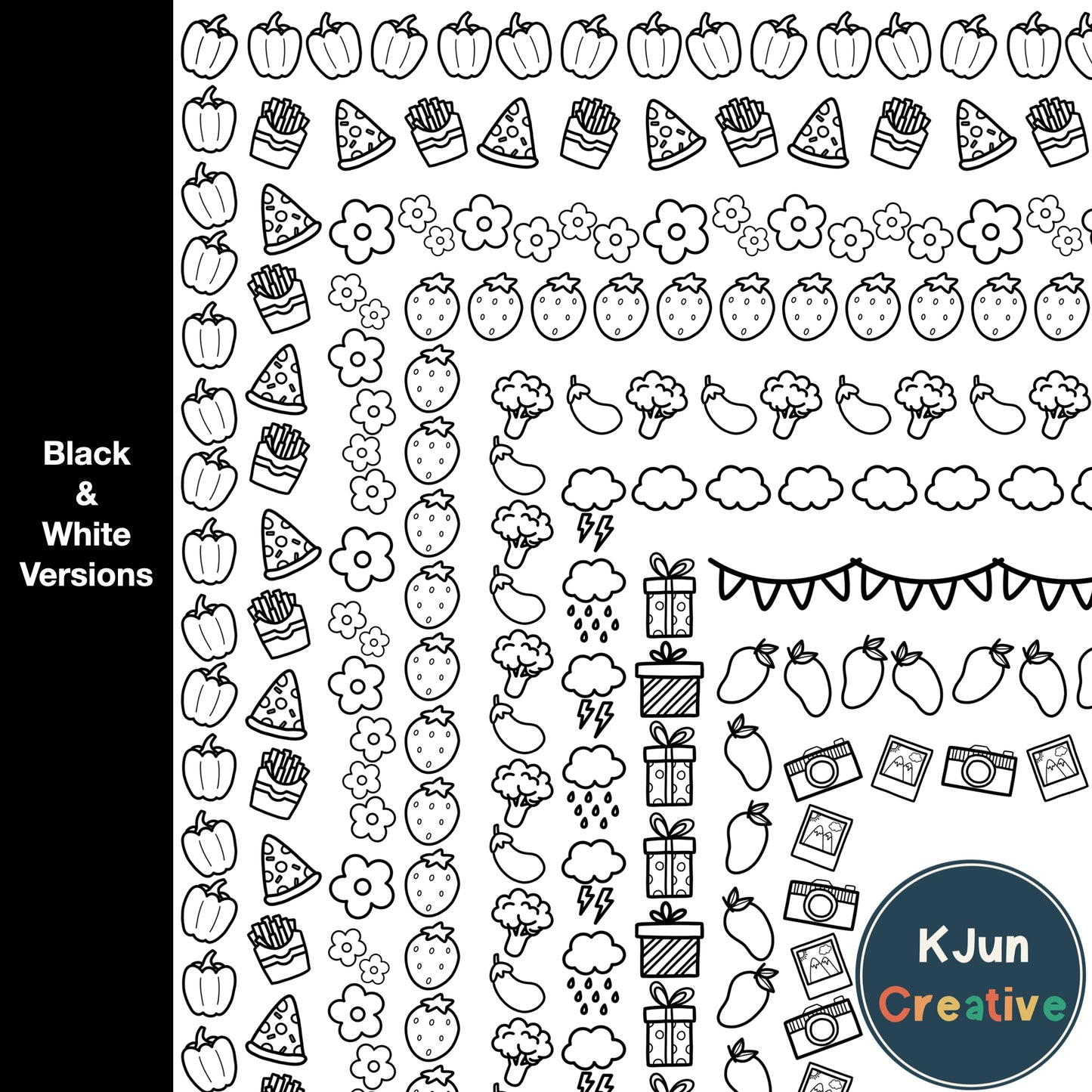 Border Clipart Set 12 - Page Borders and Frames