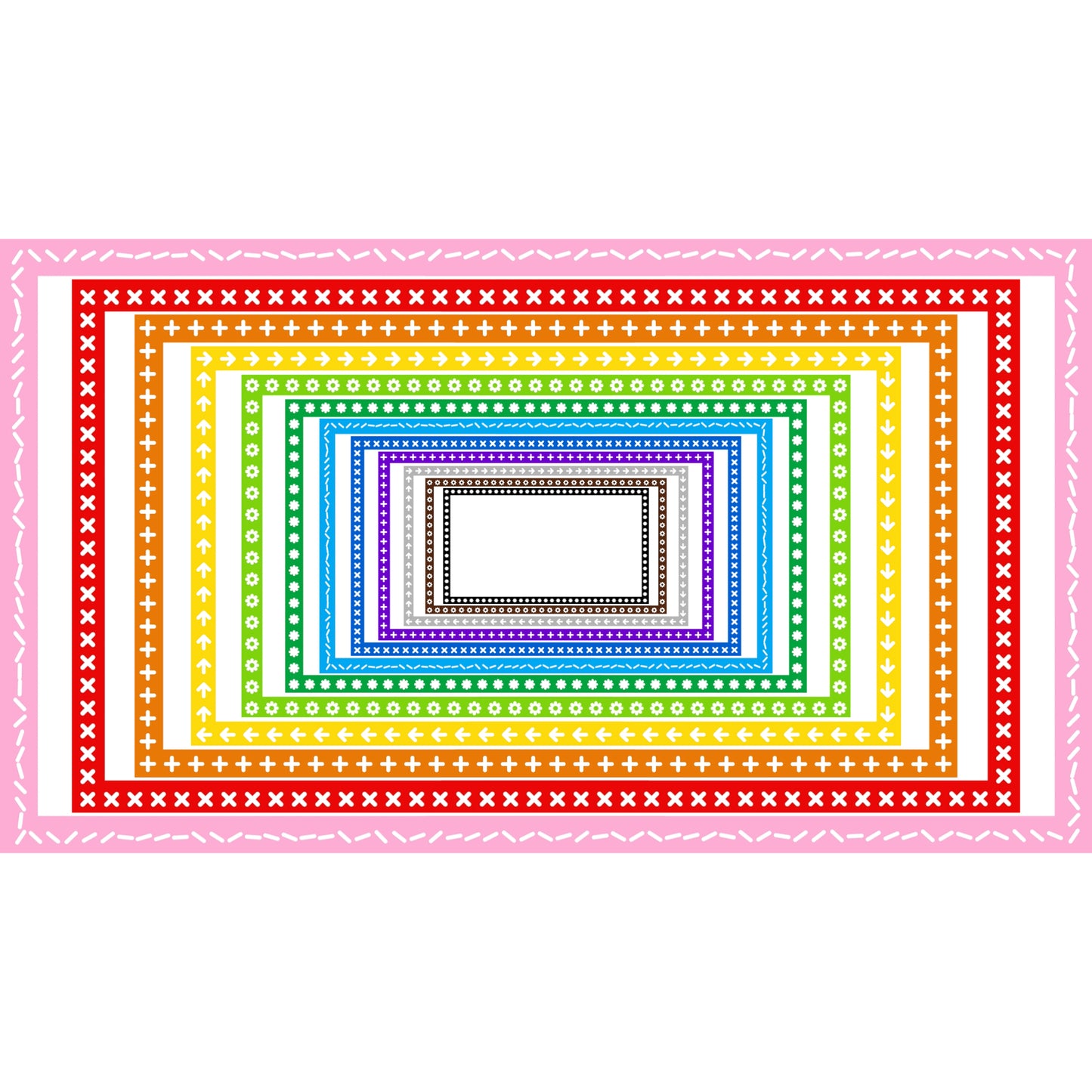 Widescreen Border Clipart Set 22 - Colorful - Google Slides and PowerPoint