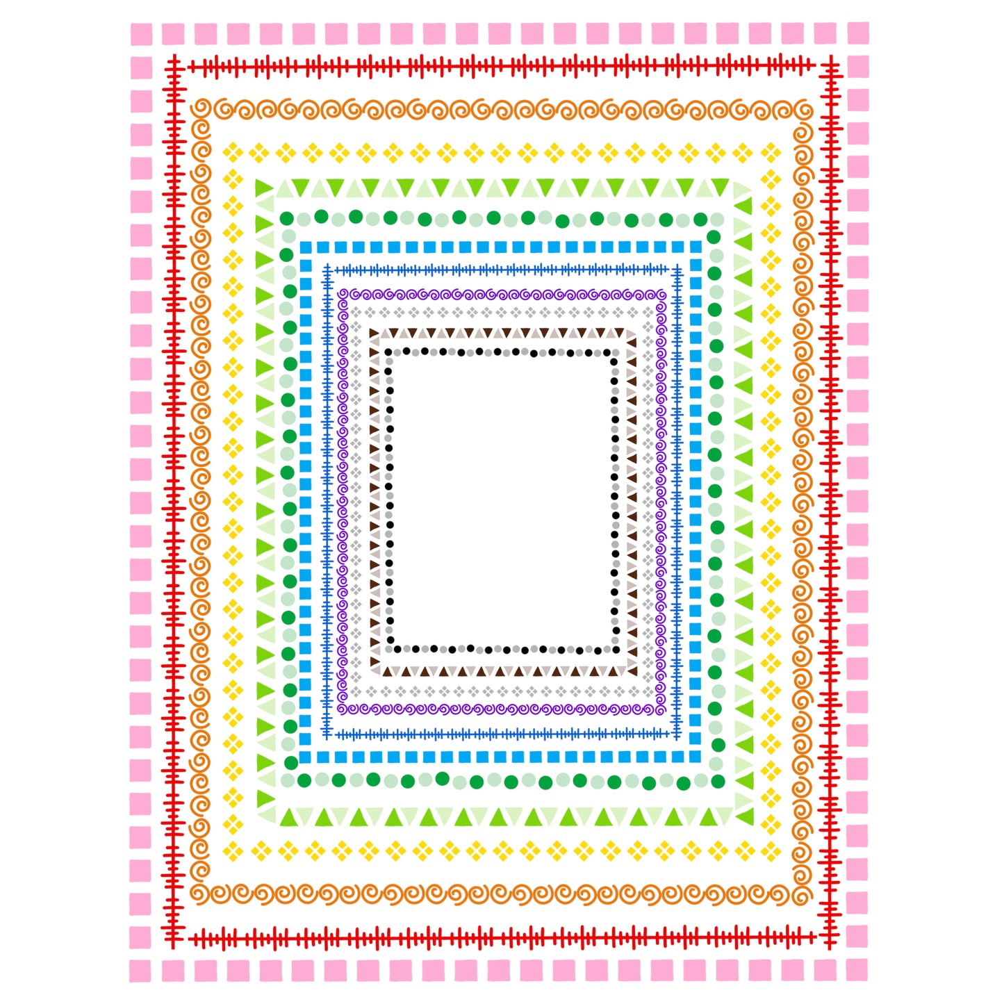 Border Clipart Set 1 - Colorful - Page Borders and Frames