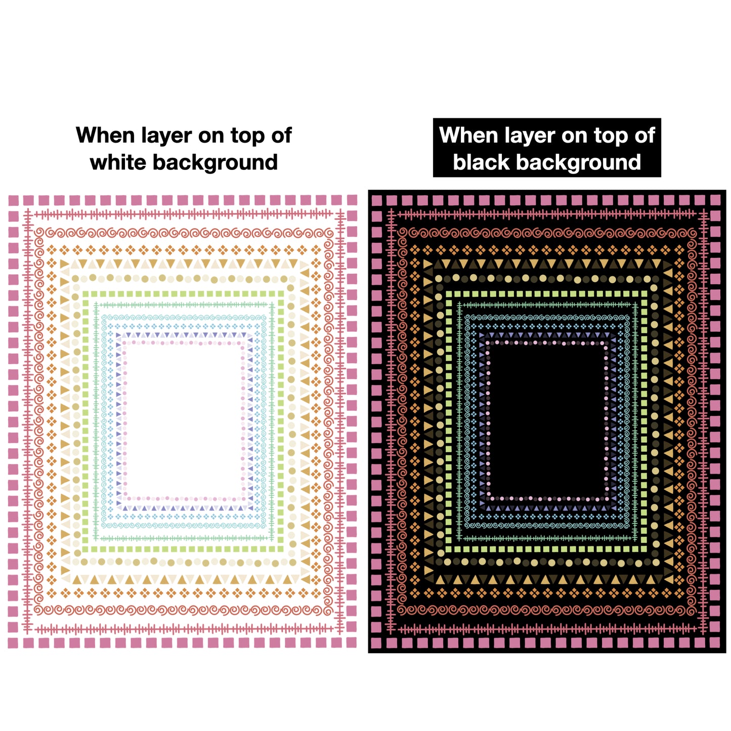 Border Clipart Set 13 - Pastel - Page Borders and Frames