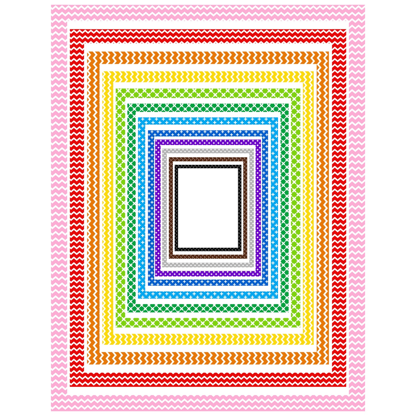 Border Clipart Set 28 - Colorful - Page Borders and Frames