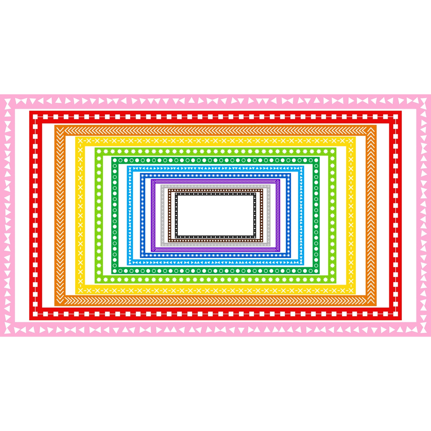 Widescreen Border Clipart Set 24 - Colorful - Google Slides and PowerPoint