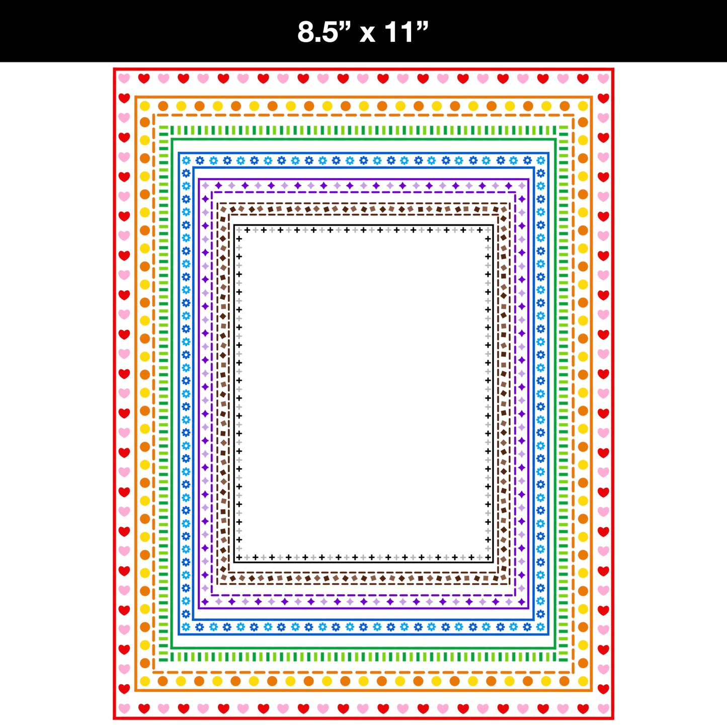 Border Clipart Set 68 - Colorful - Page Borders and Frames