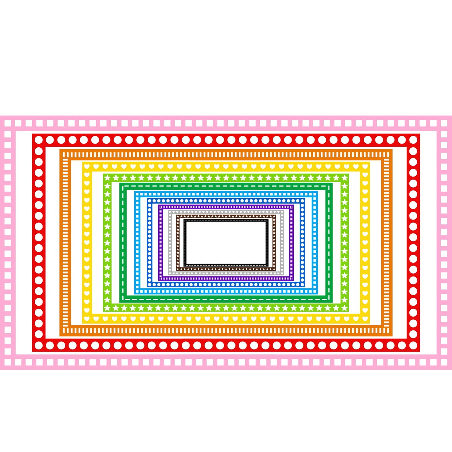 Widescreen Border Clipart Set 21 - Colorful - Google Slides and PowerPoint