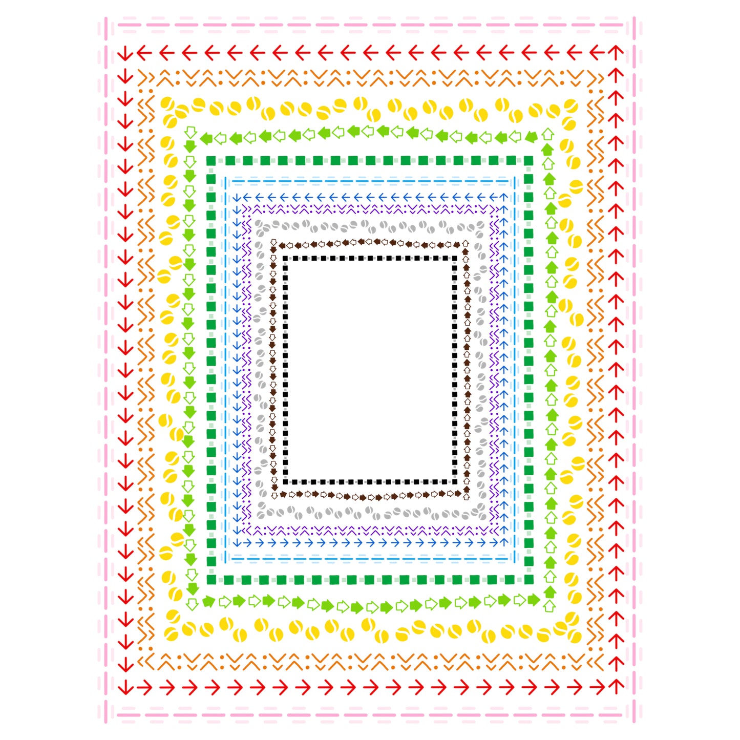 Border Clipart Set 8 - Colorful - Page Borders and Frames