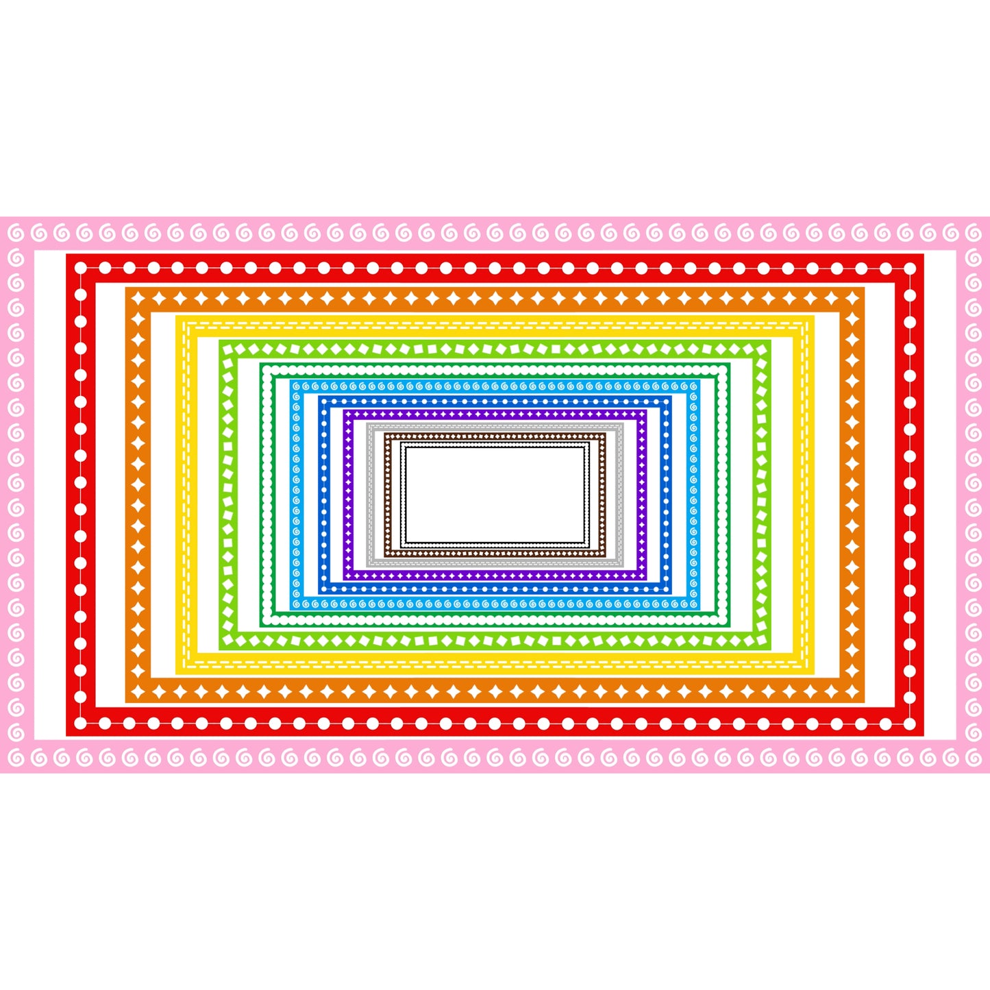 Widescreen Border Clipart Set 23 - Colorful - Google Slides and PowerPoint