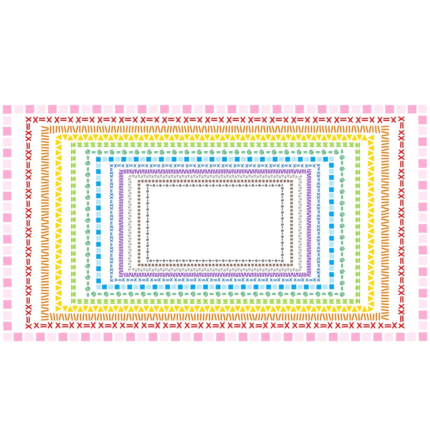 Widescreen Border Clipart Set 2 - Colorful - Google Slides and PowerPoint