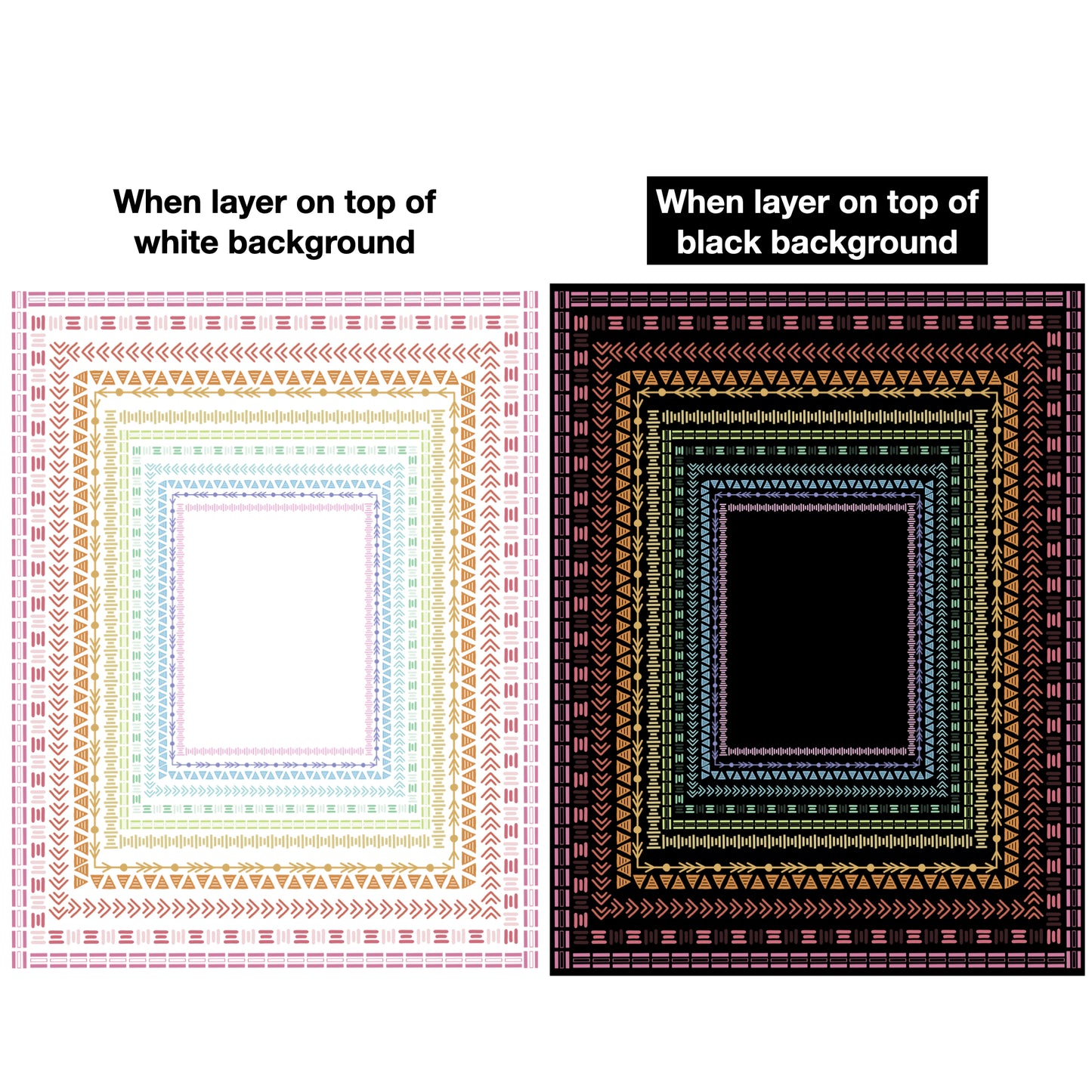 Border Clipart Set 15 - Pastel - Page Borders and Frames