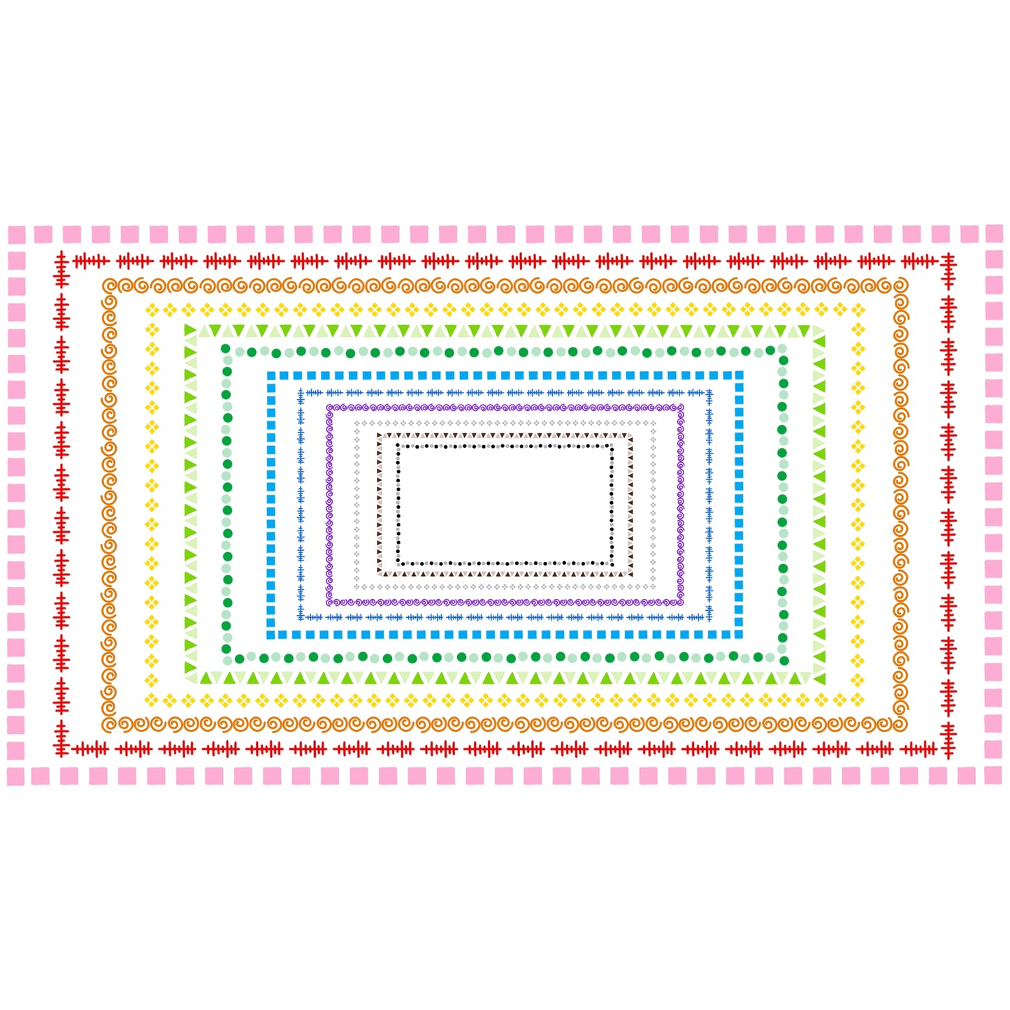 Widescreen Border Clipart Set 1 - Colorful - Google Slides and PowerPoint