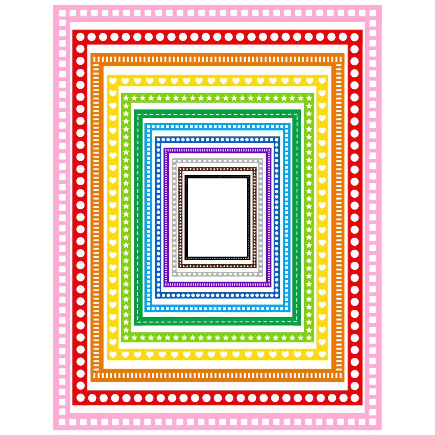 Border Clipart Set 21 - Colorful - Page Borders and Frames