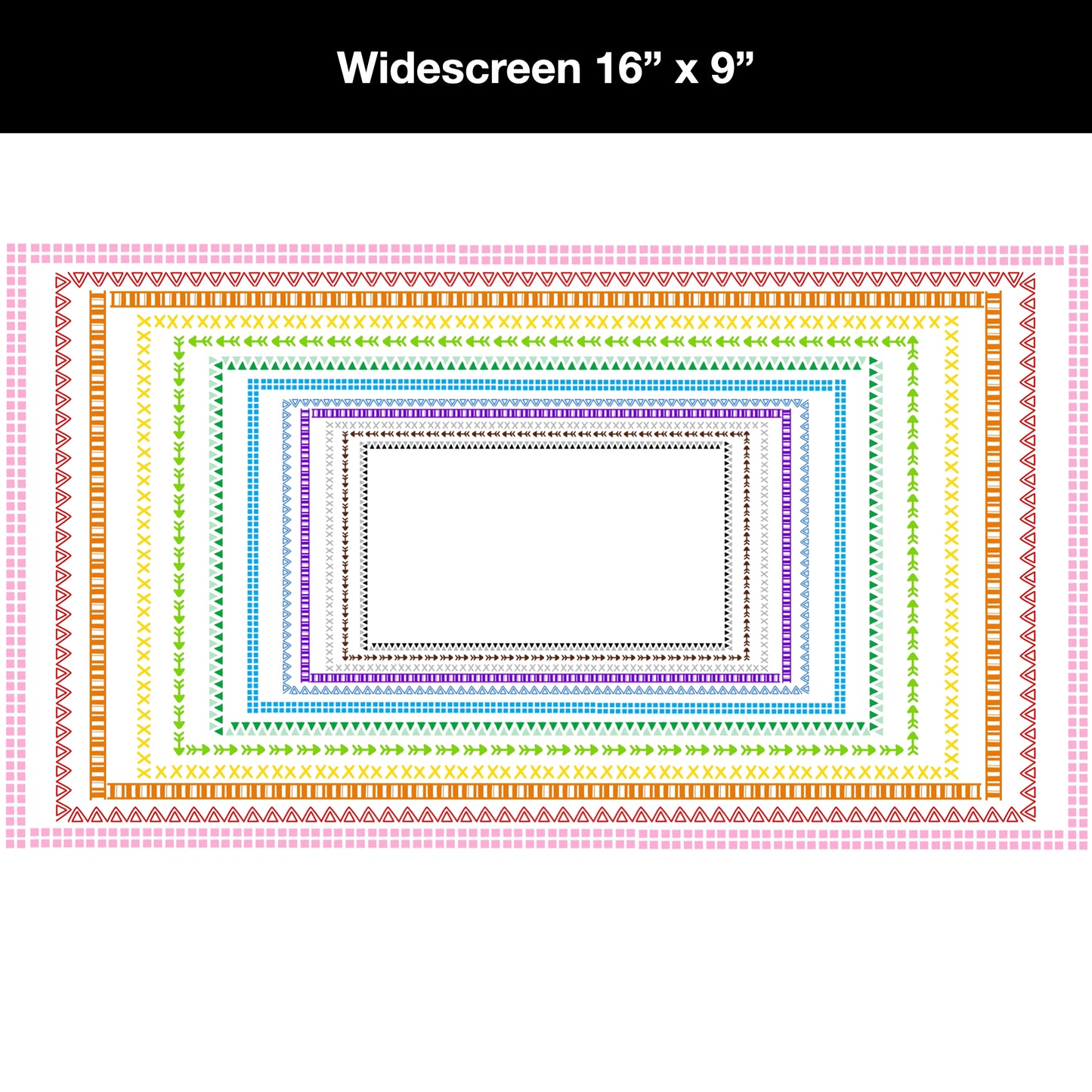 Widescreen Border Clipart Bundle 2 - Colorful - Google Slides and PowerPoint