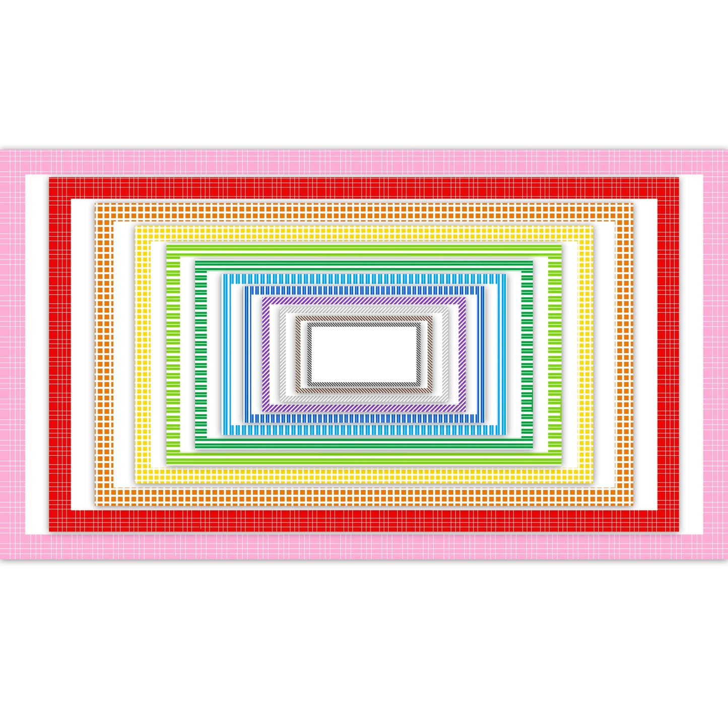 Widescreen Border Clipart Set 27 - Colorful - Google Slides and PowerPoint