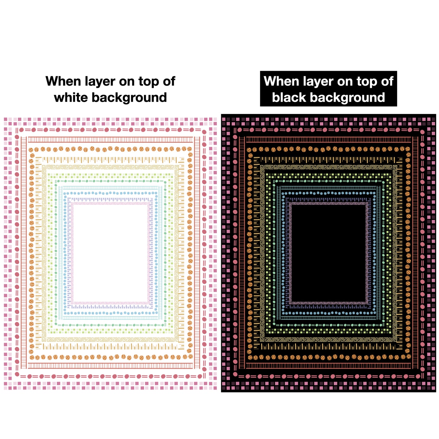 Border Clipart Set 16 - Pastel - Page Borders and Frames