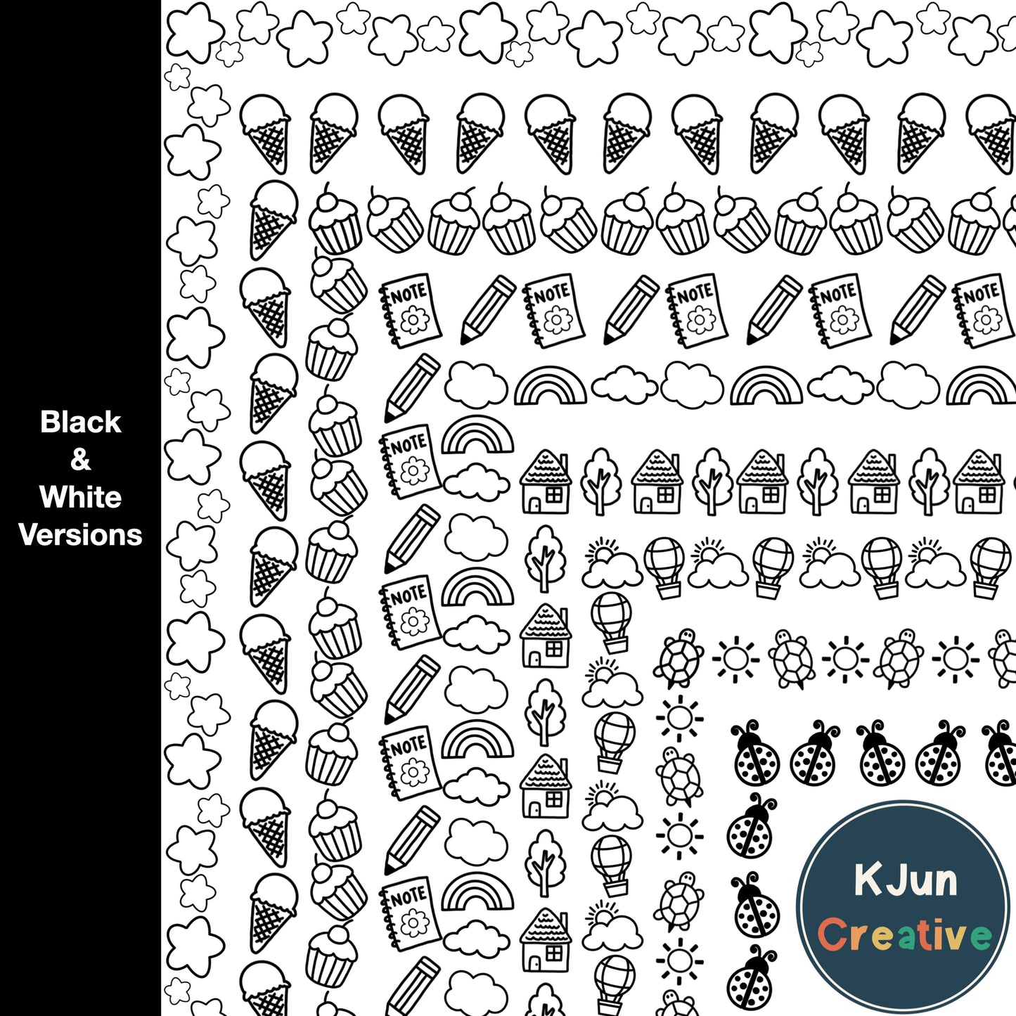 Border Clipart Set 10 - Page Borders and Frames