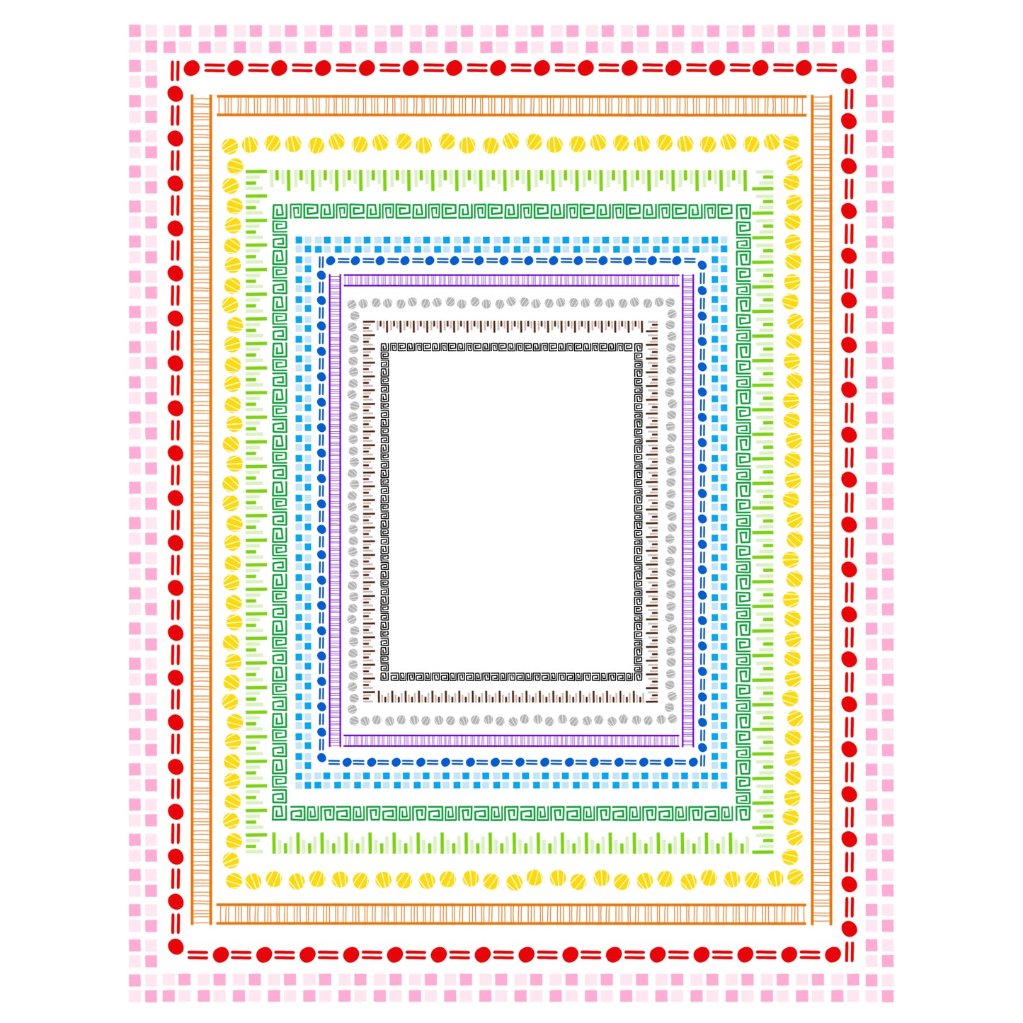 Border Clipart Set 4 - Colorful - Page Borders and Frames
