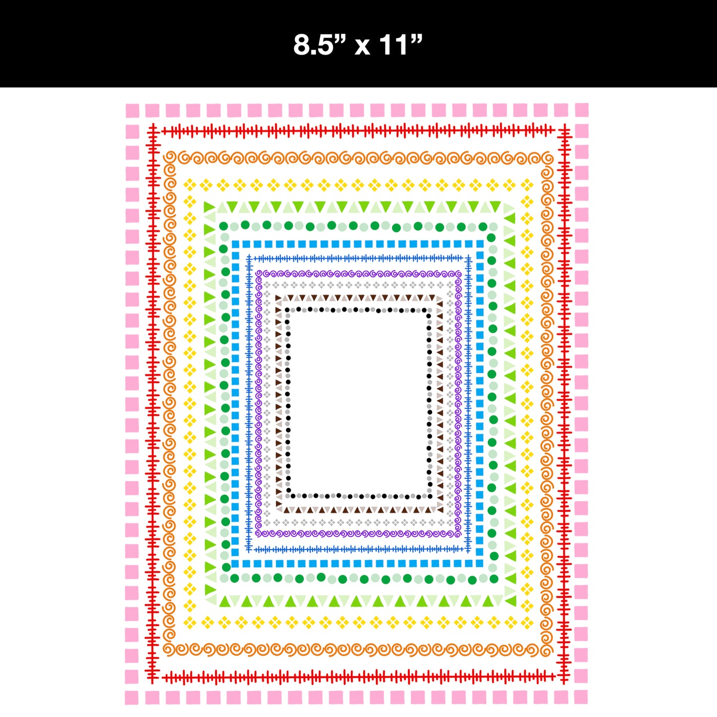 Border Clipart Bundle 1 - Colorful - Page Borders and Frames