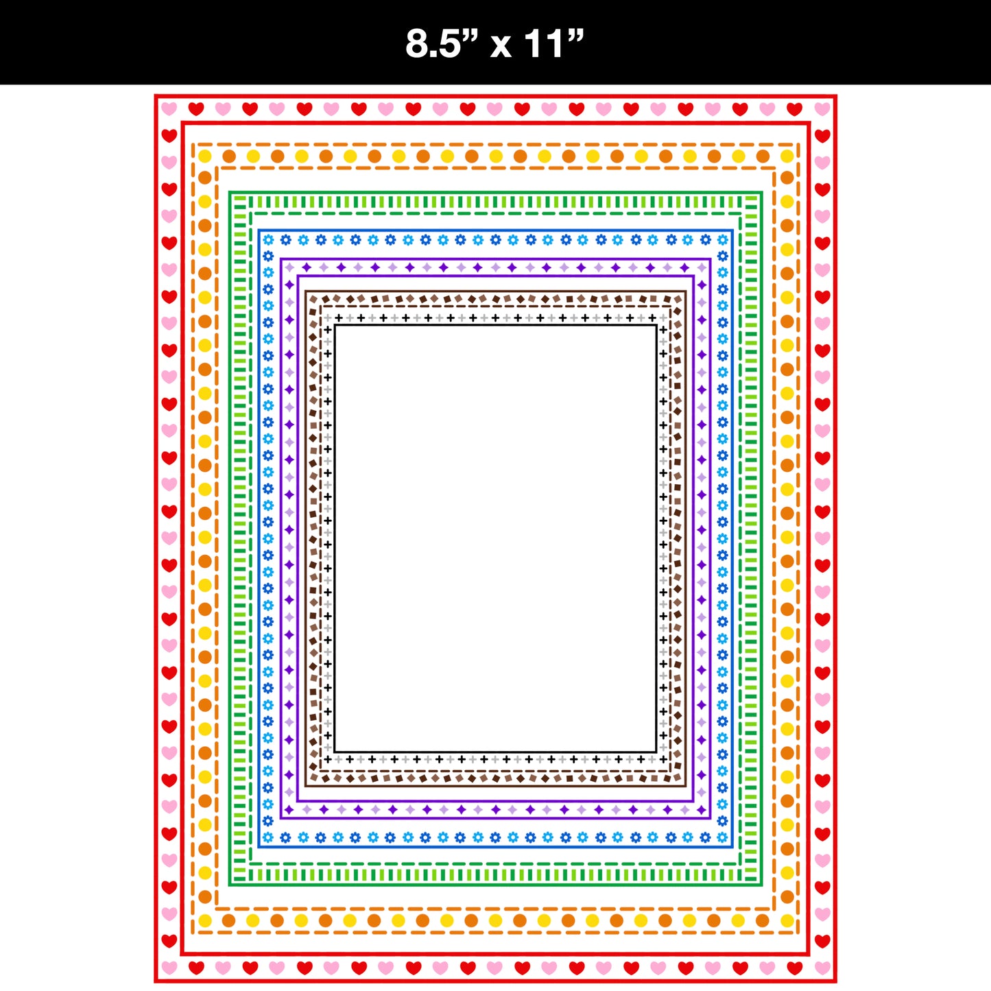 Border Clipart Set 62 - Colorful - Page Borders and Frames