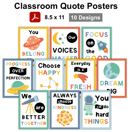Classroom Quote Posters - Space