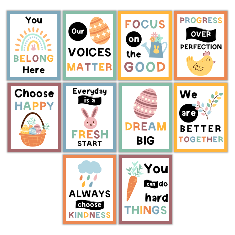 Classroom Quote Posters - Happy Easter