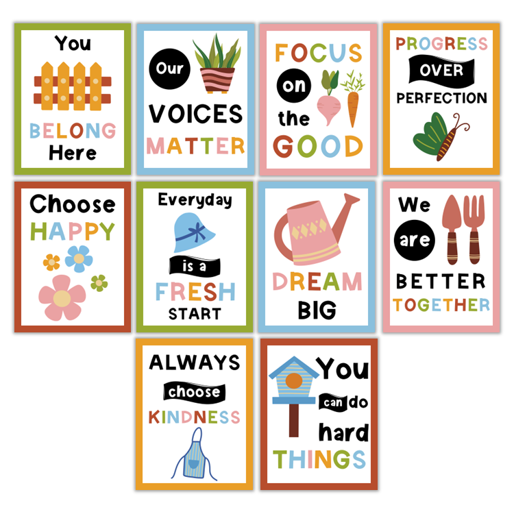 Classroom Quote Posters - Spring Garden