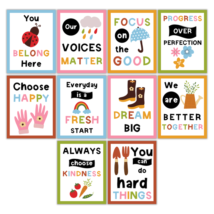 Classroom Quote Posters - Colorful Spring