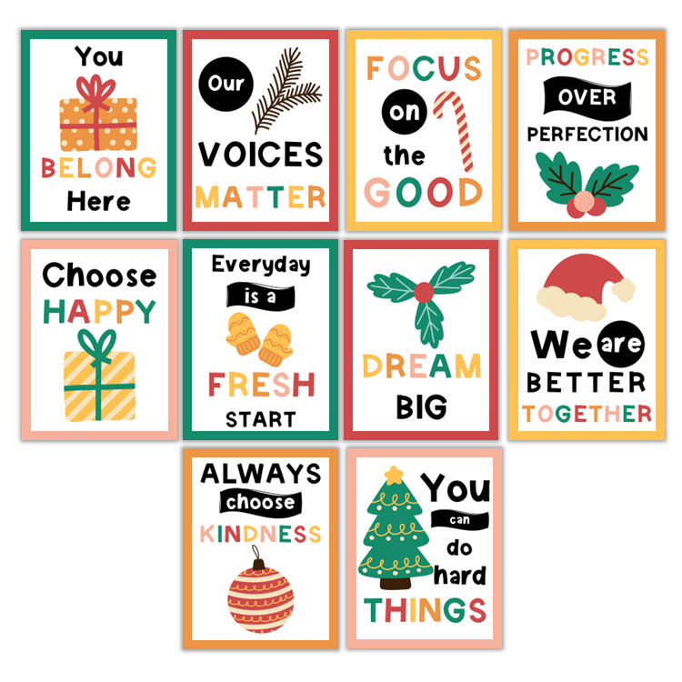 Classroom Quote Posters - Cute Christmas