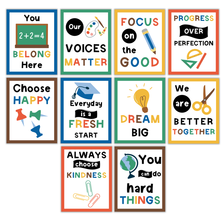 Classroom Quote Posters - School Supplies