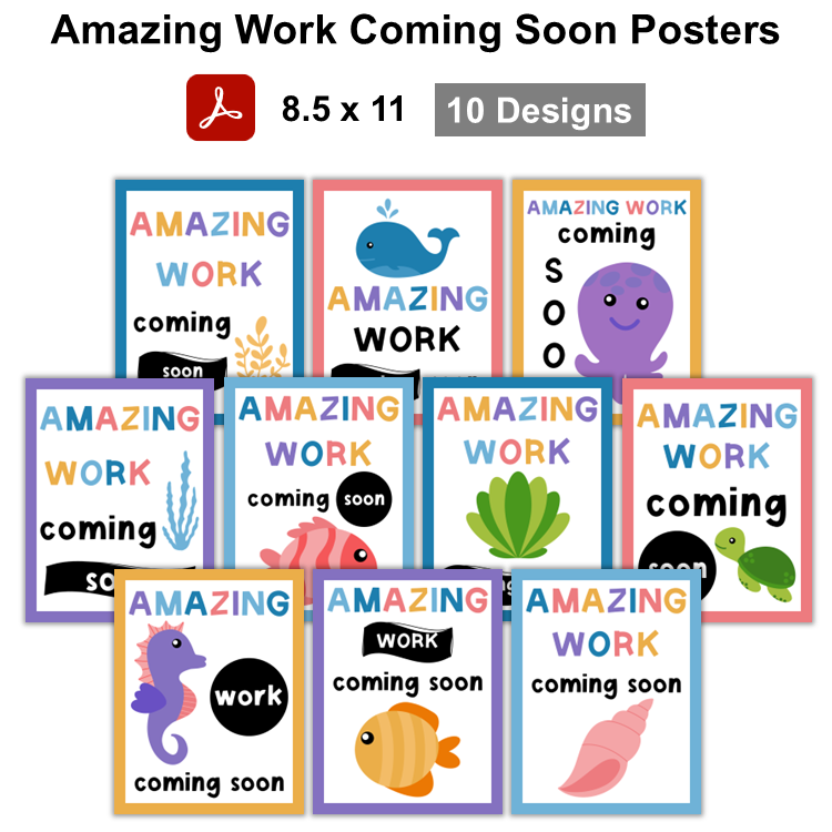 Amazing Work Coming Soon Posters - Under the Sea