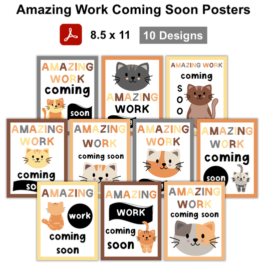 Amazing Work Coming Soon Posters - Little Cat