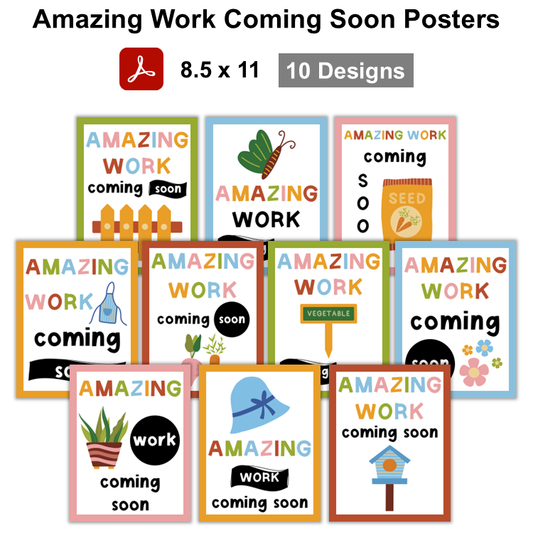 Amazing Work Coming Soon Posters - Spring Garden