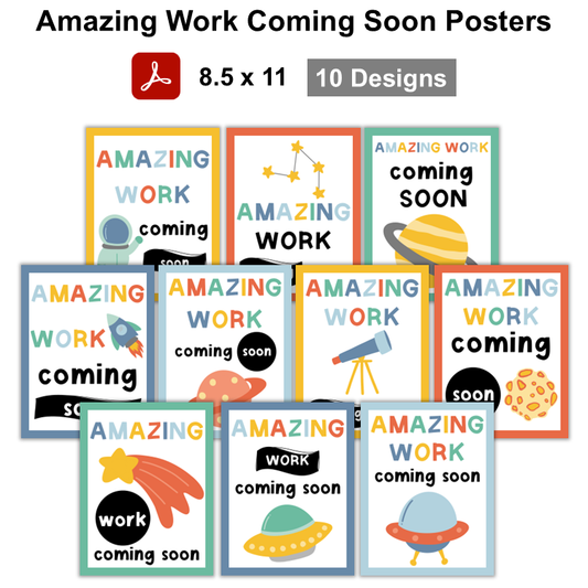 Amazing Work Coming Soon Posters - Space