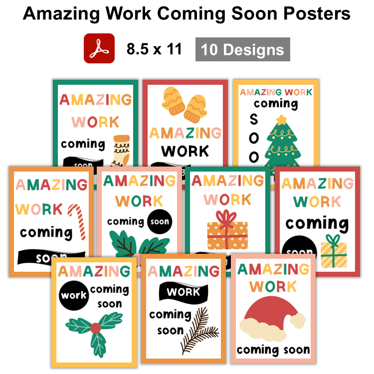 Amazing Work Coming Soon Posters - Cute Christmas