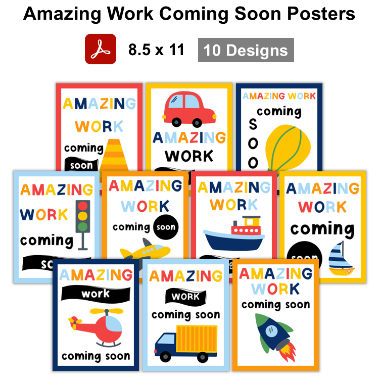 Amazing Work Coming Soon Posters - Cute Transportation