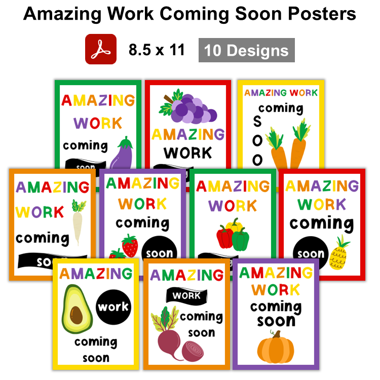 Amazing Work Coming Soon Posters - Healthy Eating
