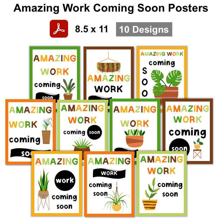 Amazing Work Coming Soon Posters - Indoor Plants