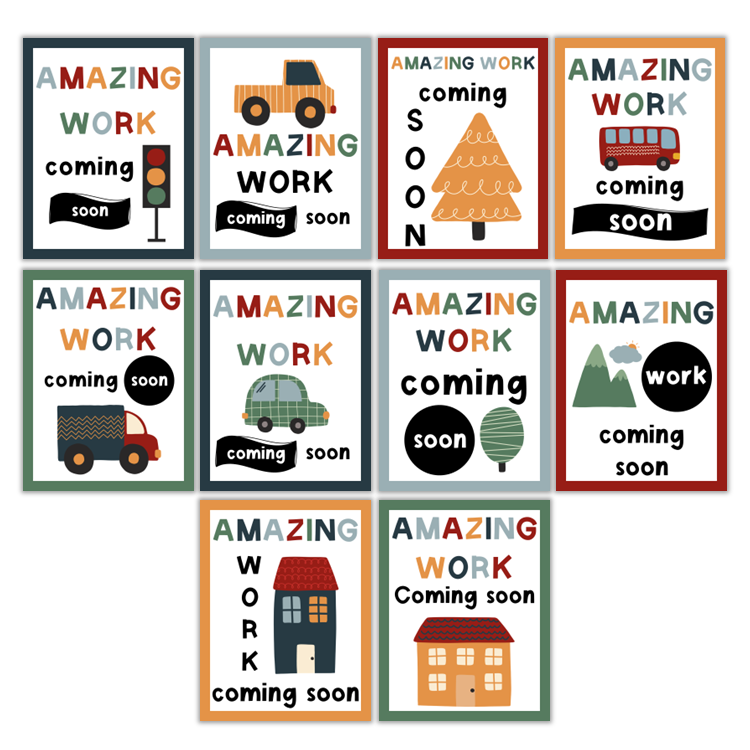 Amazing Work Coming Soon Posters - Little Town