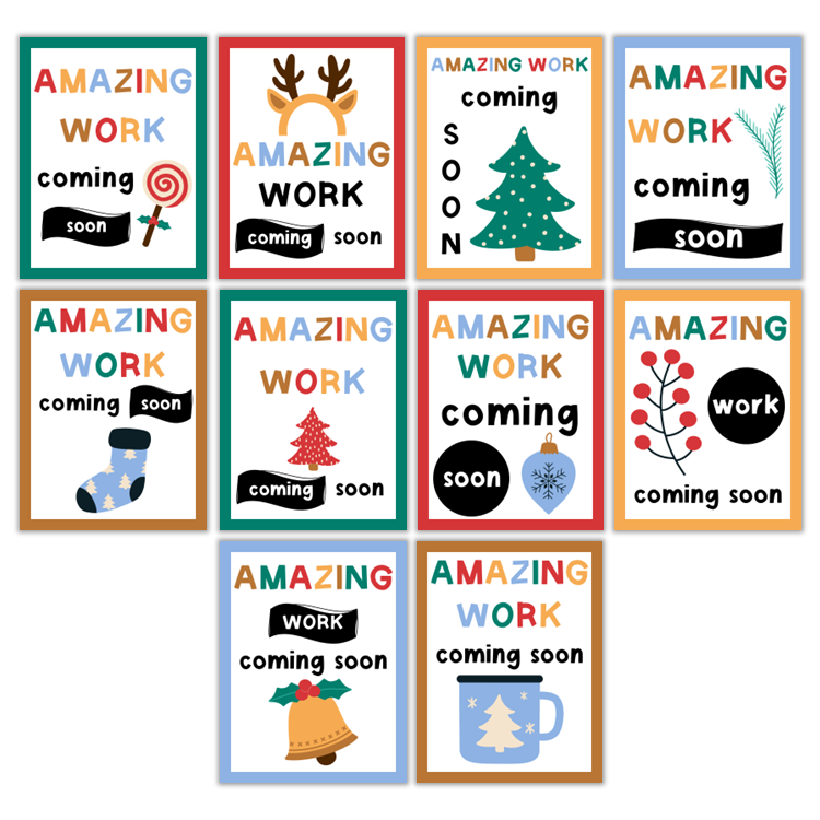 Amazing Work Coming Soon Posters - Bright Christmas