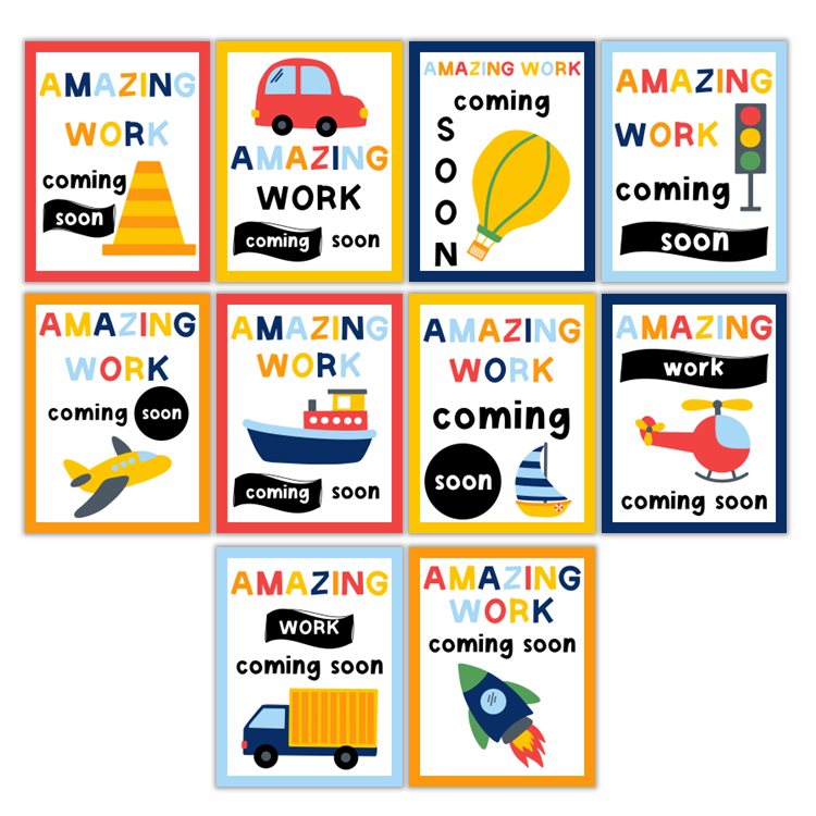 Amazing Work Coming Soon Posters - Cute Transportation